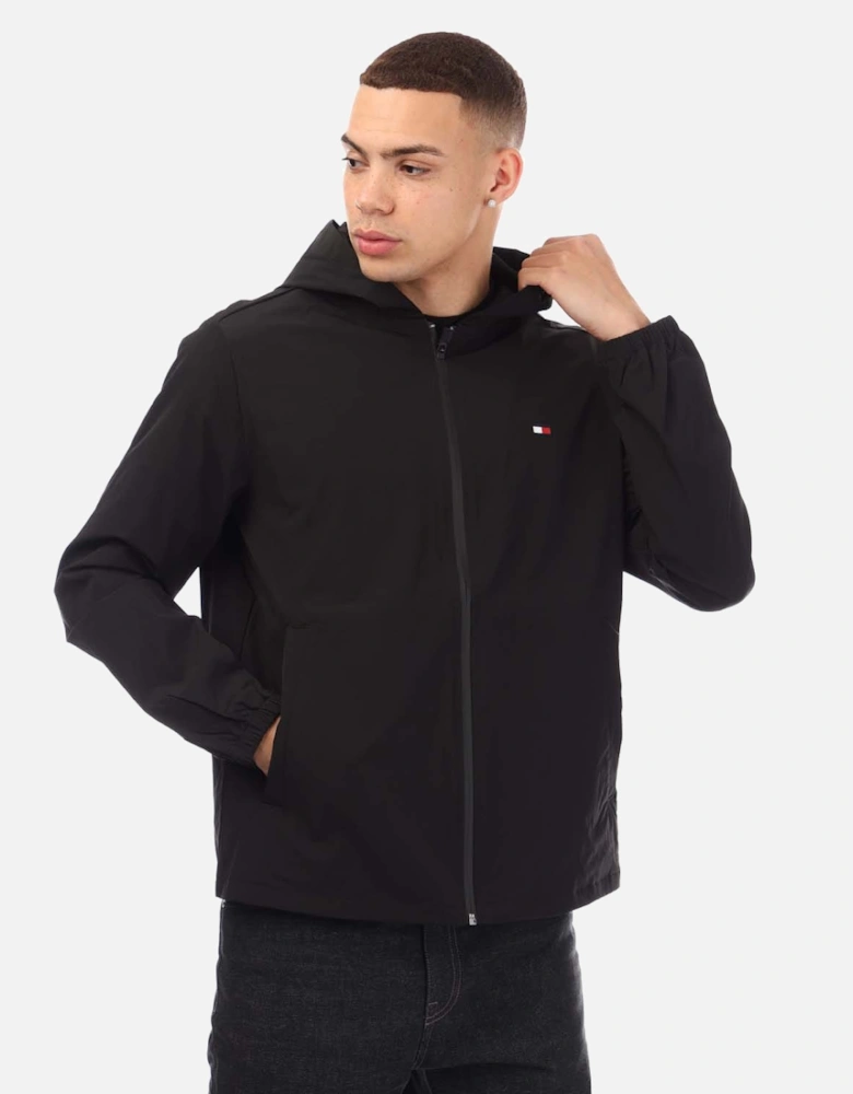 Badge Woven Full-Zip Hoodie