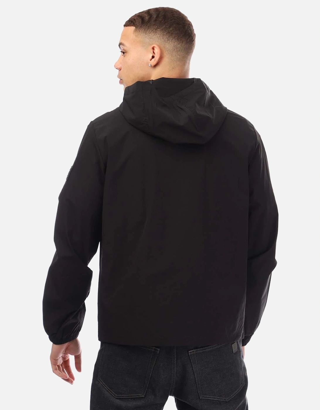 Badge Woven Full-Zip Hoodie