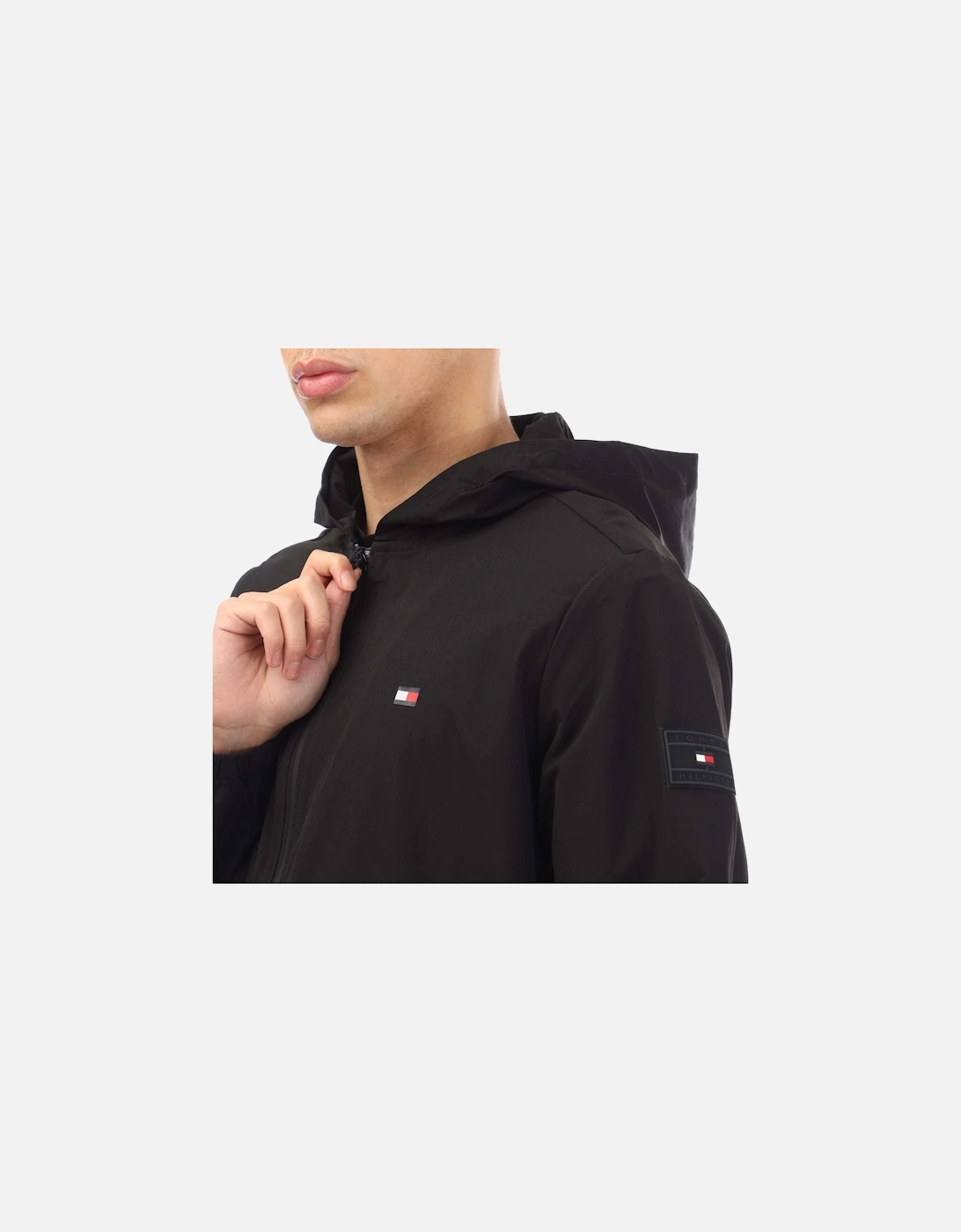 Badge Woven Full-Zip Hoodie