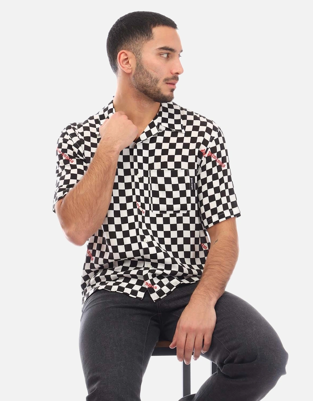 Damier Print Bowling Shirt