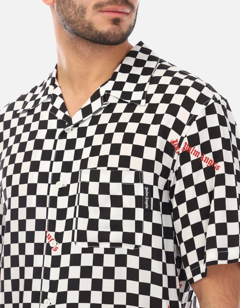 Damier Print Bowling Shirt