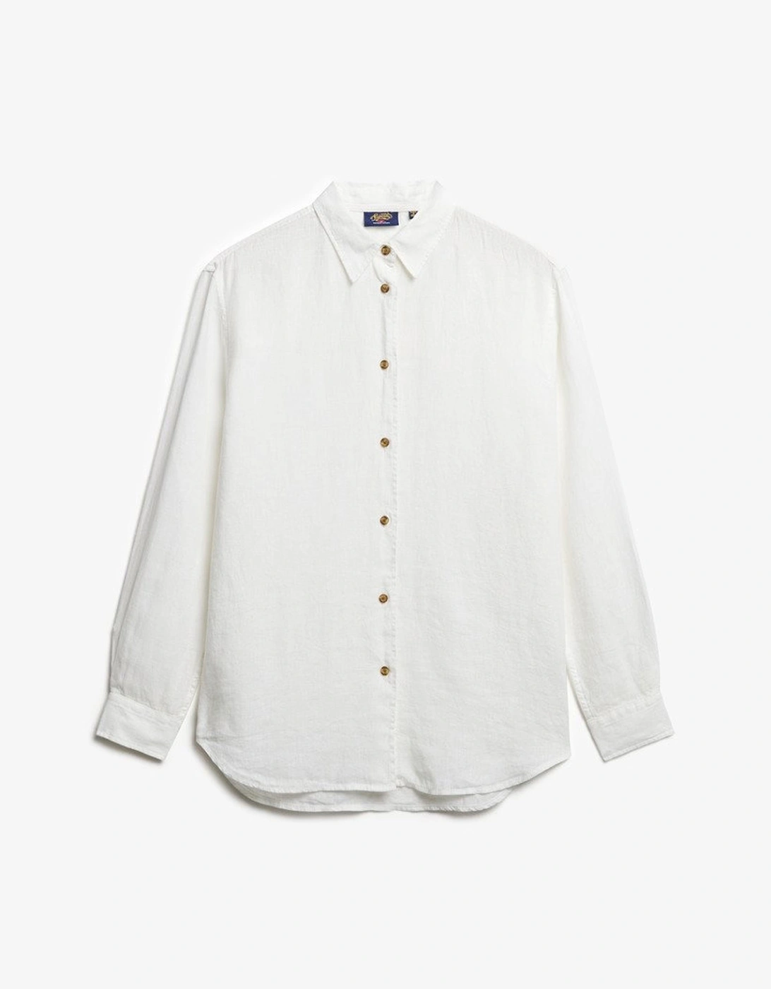 Women's Casual Linen Boyfriend Shirt Optic