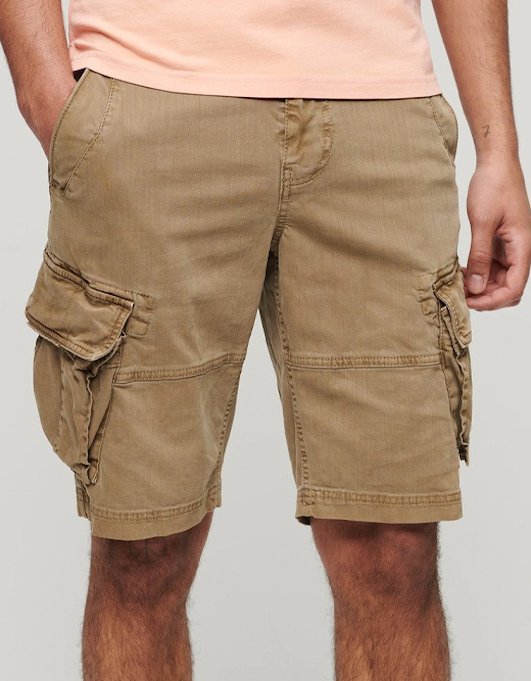 Men's Superdry Men's Core Cargo Short Tan Khaki - Brown - Size: 32/34