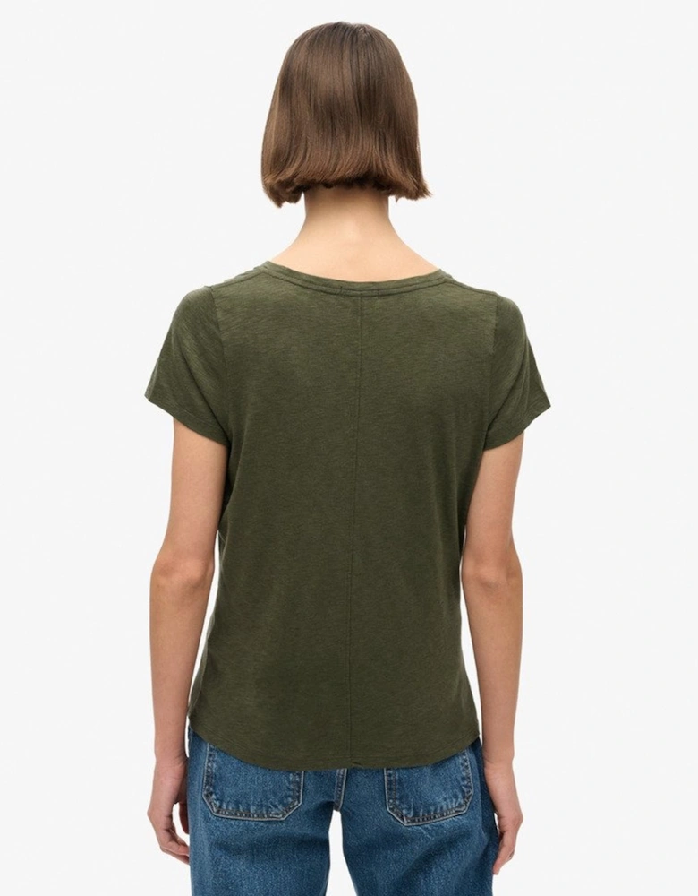 Women's Scoop Neck Tee Army Khaki Green