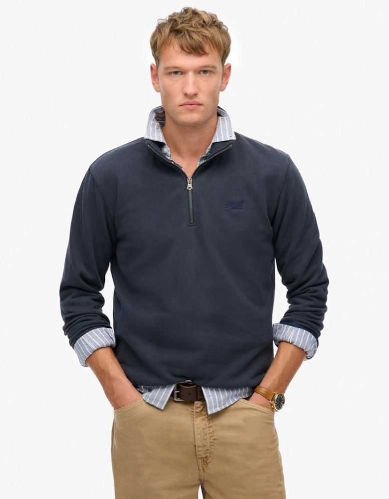 Men's Essential Logo Henley Bradley Navy