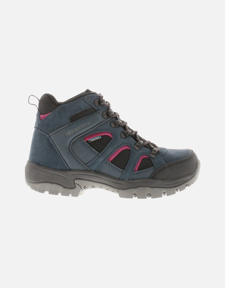 Womens Walking Boots Hawthorn Mid wt Lace Up navy black bright co UK Si