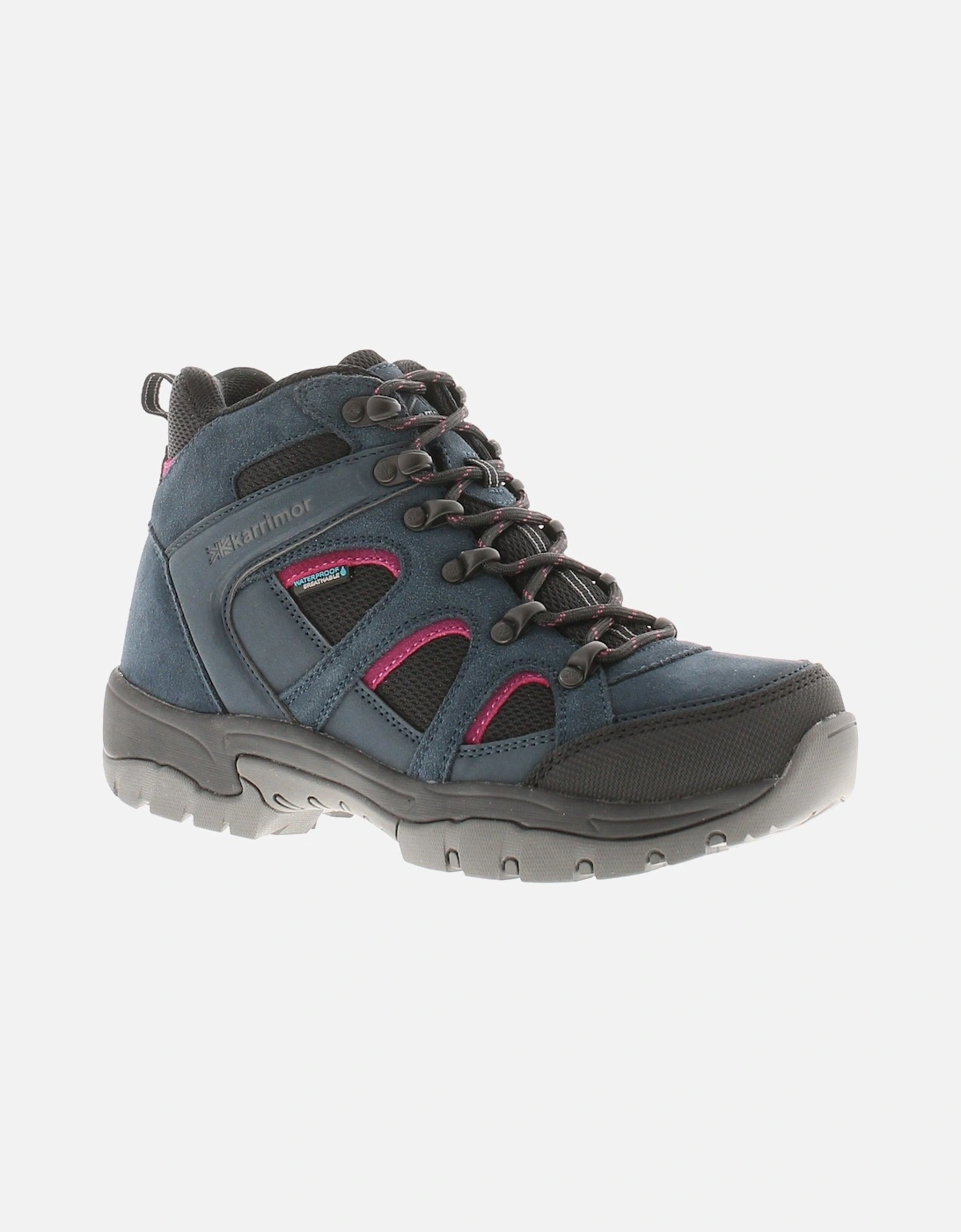 Womens Walking Boots Hawthorn Mid wt Lace Up navy black bright co UK Si, 6 of 5