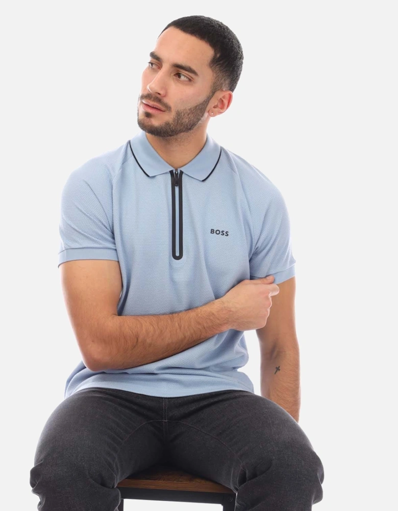 Contrast Logo Structured-Cotton Polo Shirt