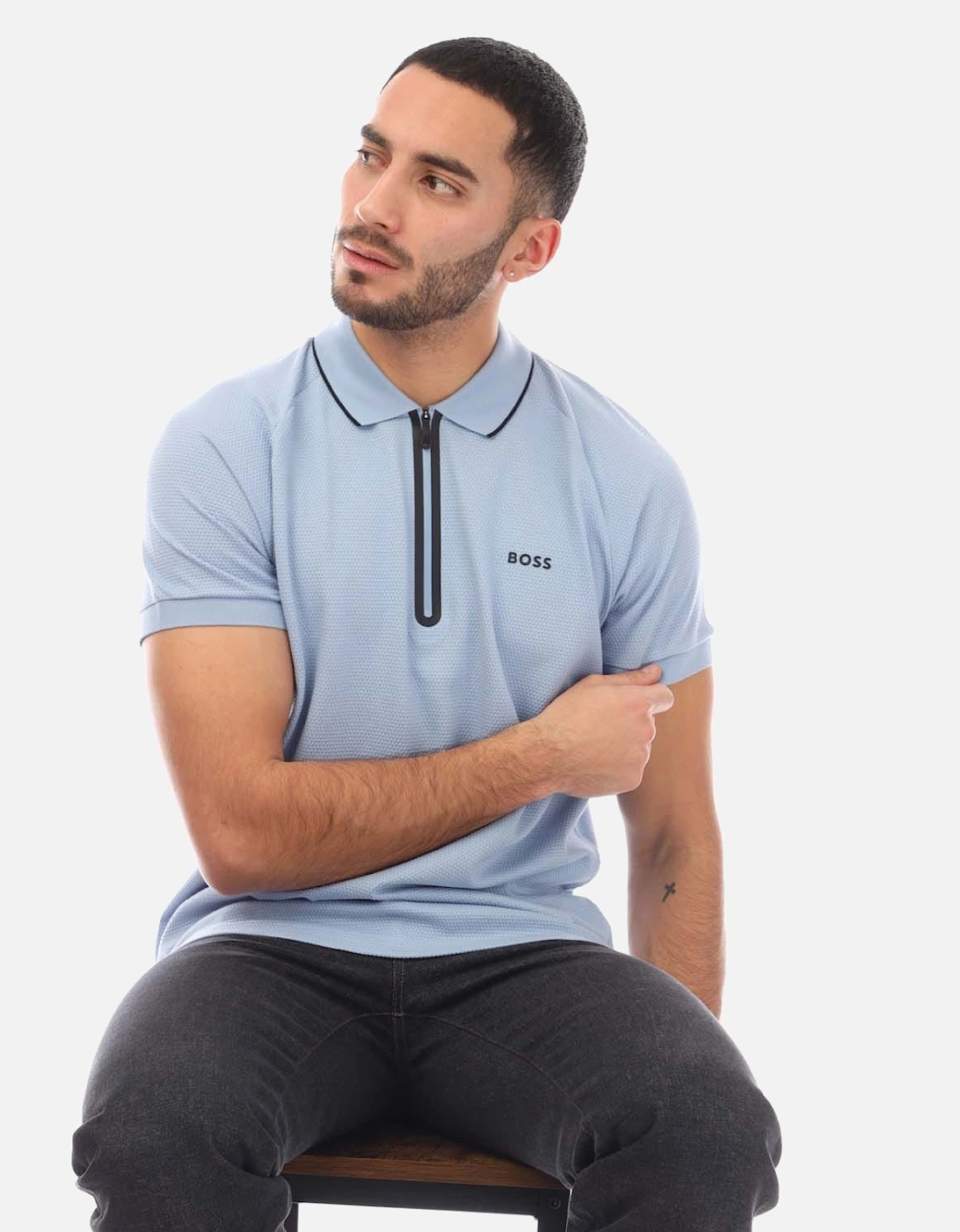 Contrast Logo Structured-Cotton Polo Shirt