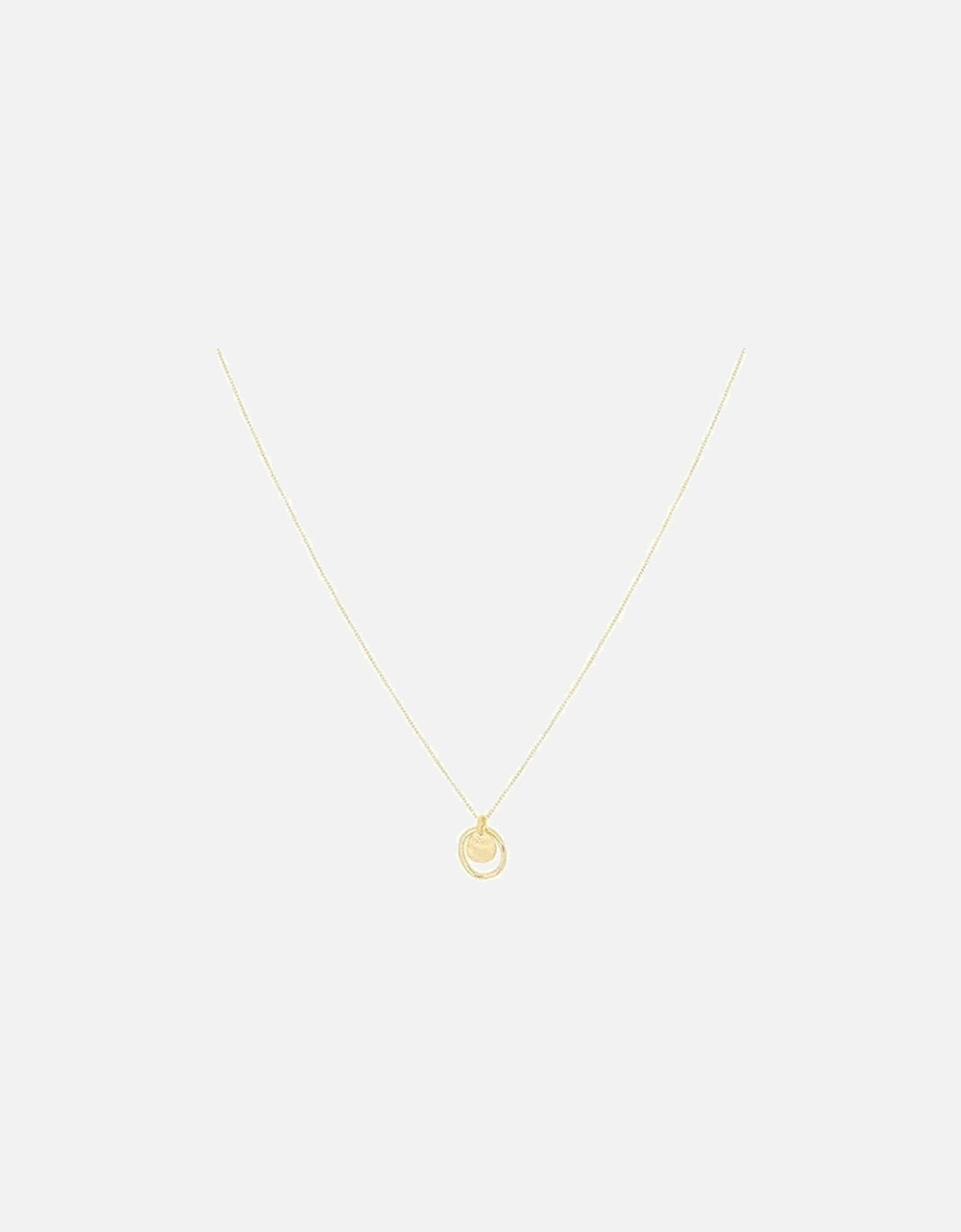 Aperol Gold Battered Disc Necklace, 2 of 1