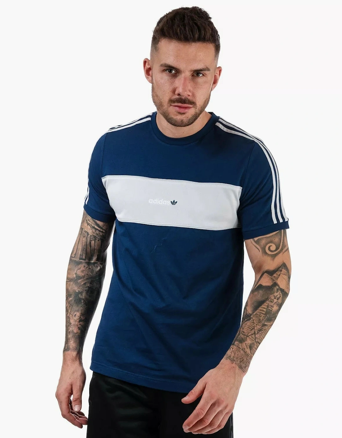 Men's Adidas Originals Hamburg T-Shirt Blue Crew Neck  REDUCED PRICE FROM £29.99 NOW ONLY £19.95 - Size: 34