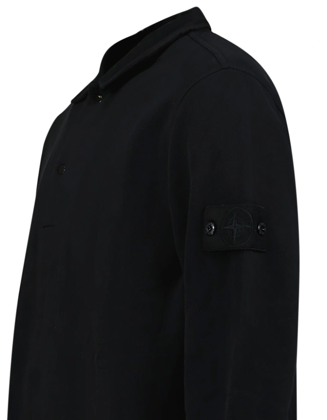 Ghost Button Up Collar Polo Black