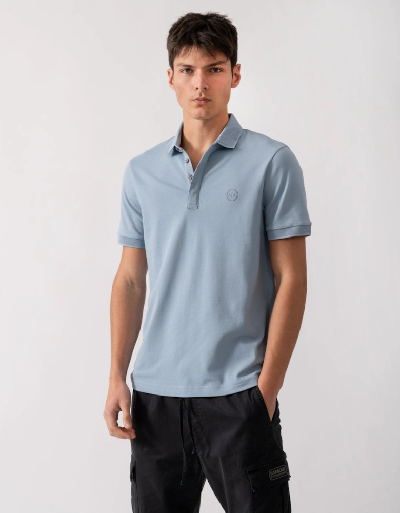 Mens Short Sleeve Micro Logo Polo Shirt