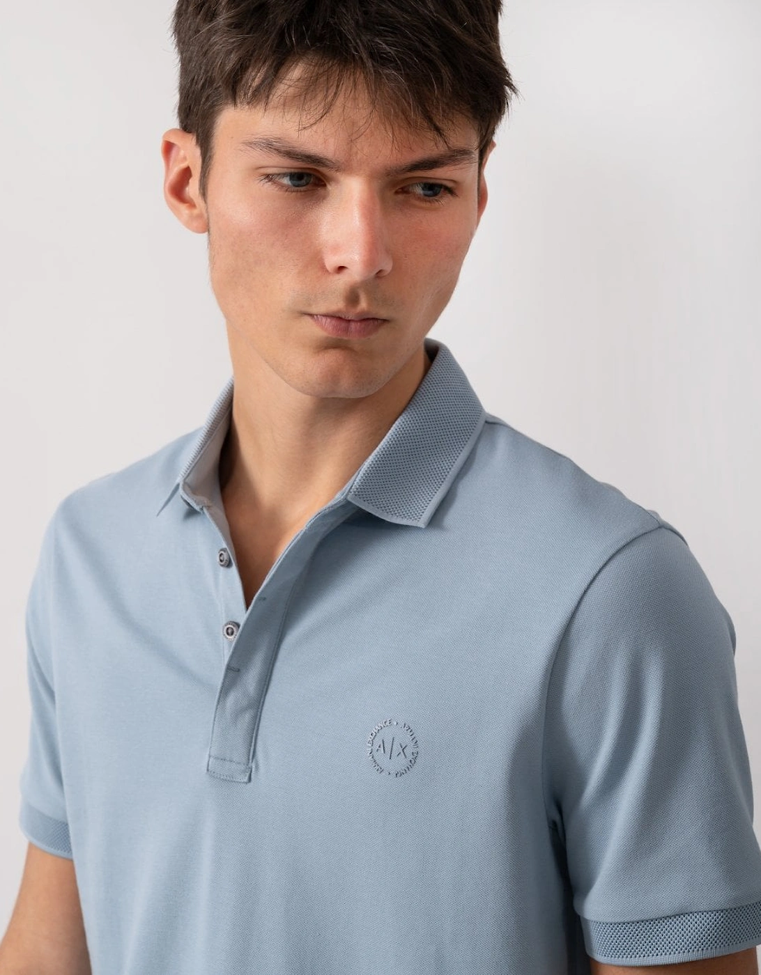 Mens Short Sleeve Micro Logo Polo Shirt