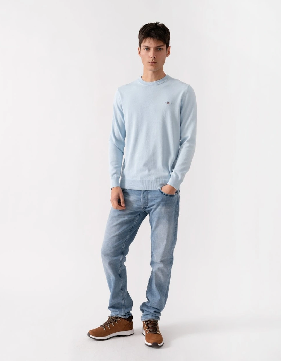 Mens Classic Cotton Crew Neck Jumper