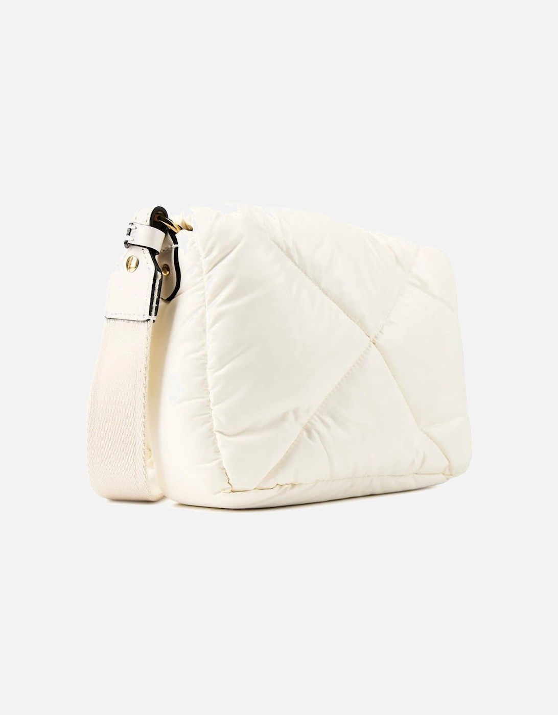 Puffer Quilted Mini Crossbody Bag Cream