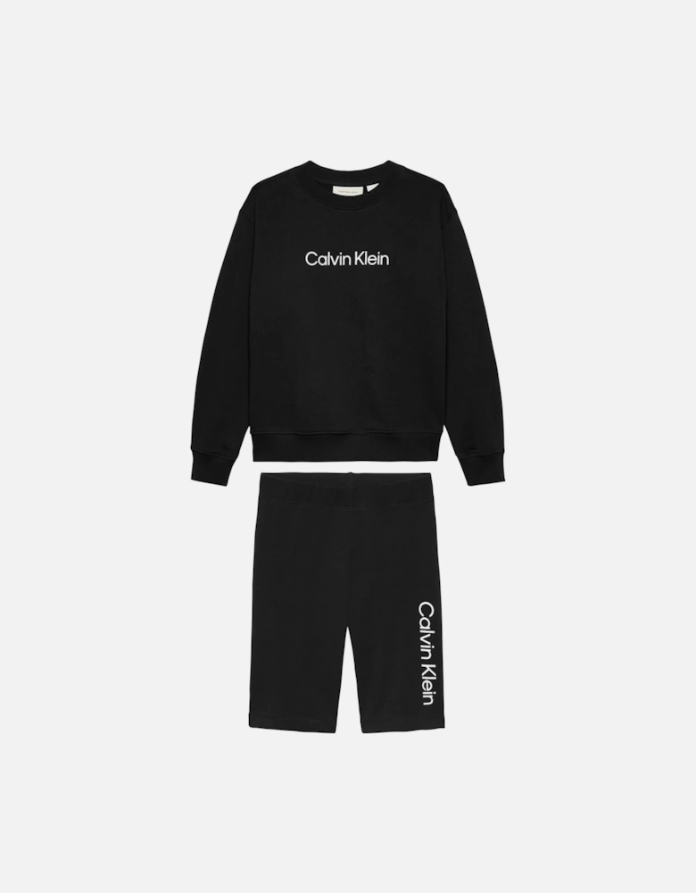 BLACK GIRLS CYCLE SHORTS SET 0705