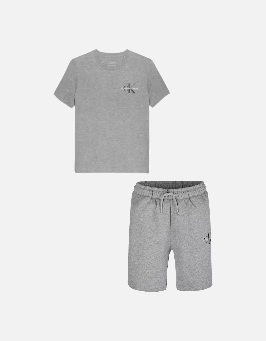 GREY T SHIRT/SHORTS SET GREY O678, 2 of 1