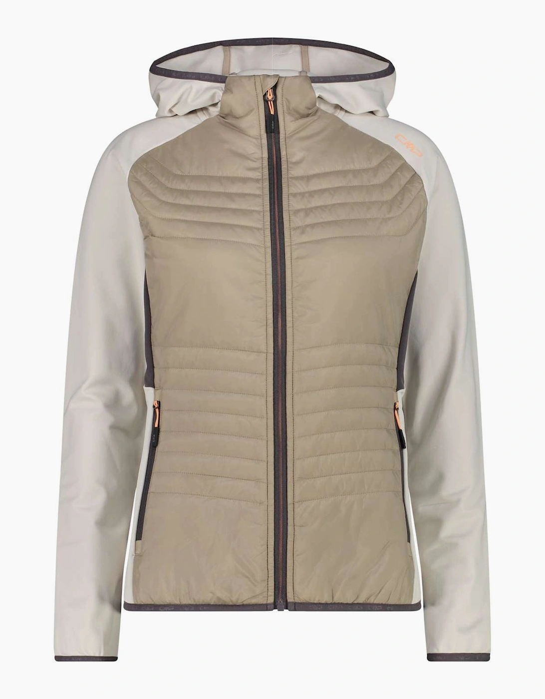 Women's CMP Womens Unlimitech Hybrid Performance Padded Jacket - Tan - Size: 8