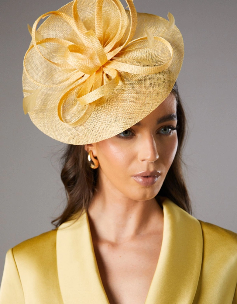 Loop And Feather Upturn Disc Fascinator