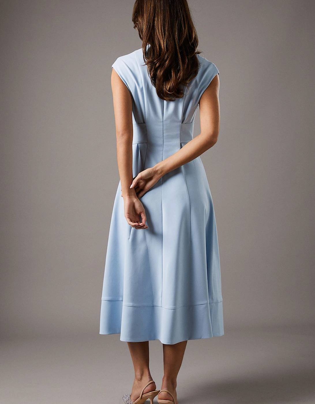 Belted Crepe Dress