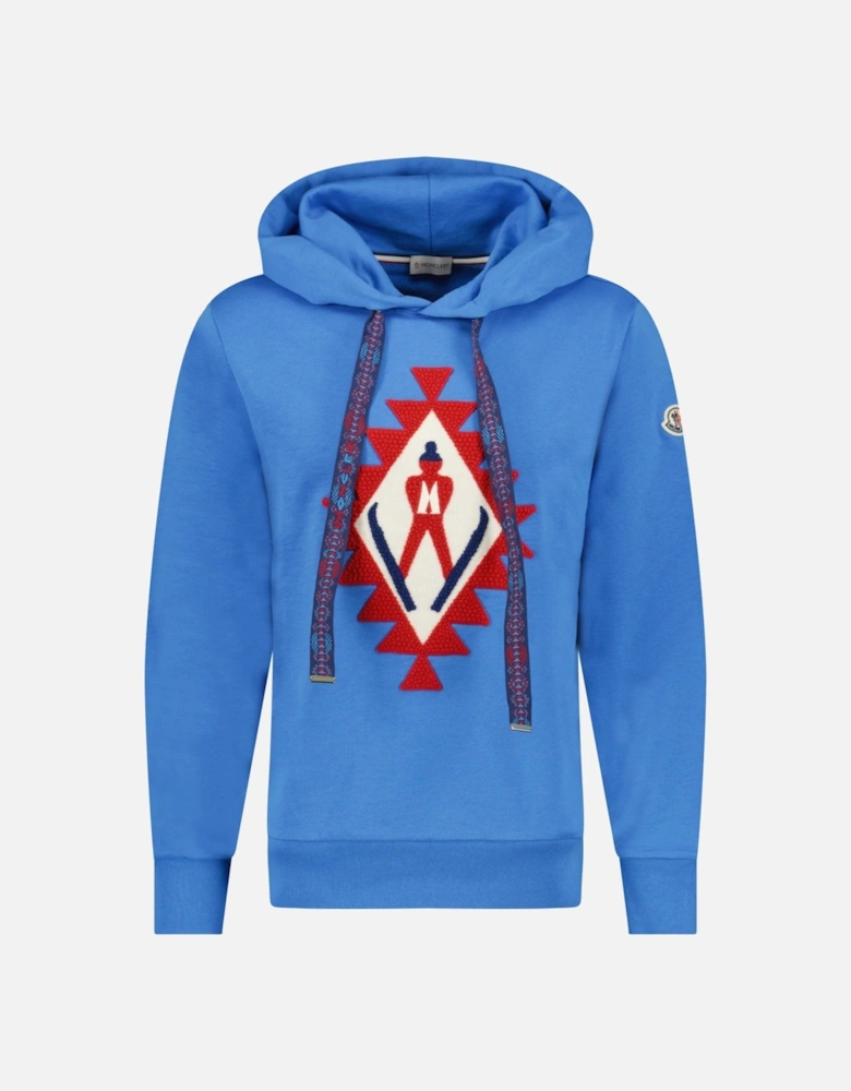 'Punk' Hooded Sweatshirt Blue