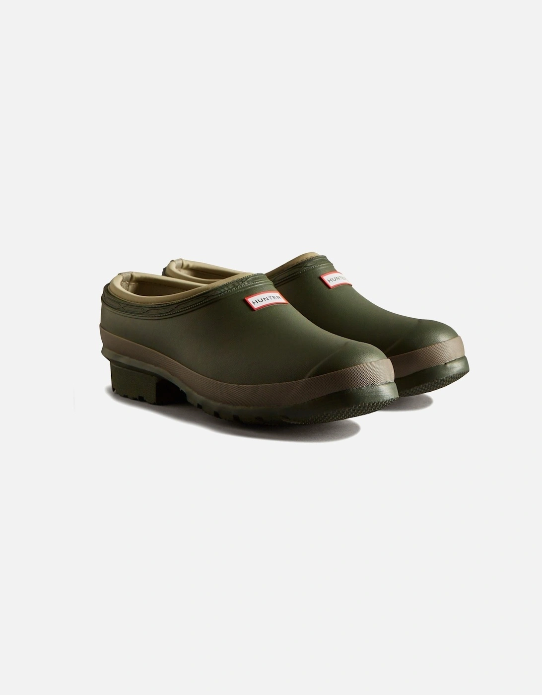 Men's Hunter Men's Gardener Clogs in Dark Olive/Clay - Green - Size: 12