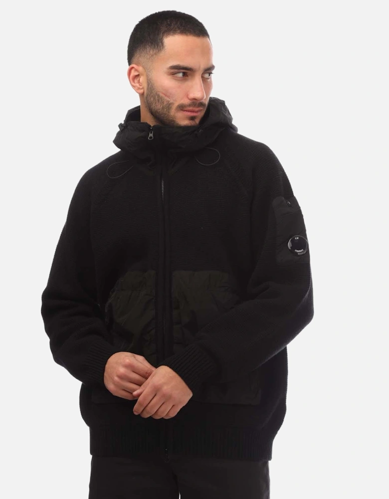 Lambswool Mixed Full-Zip Hoodie