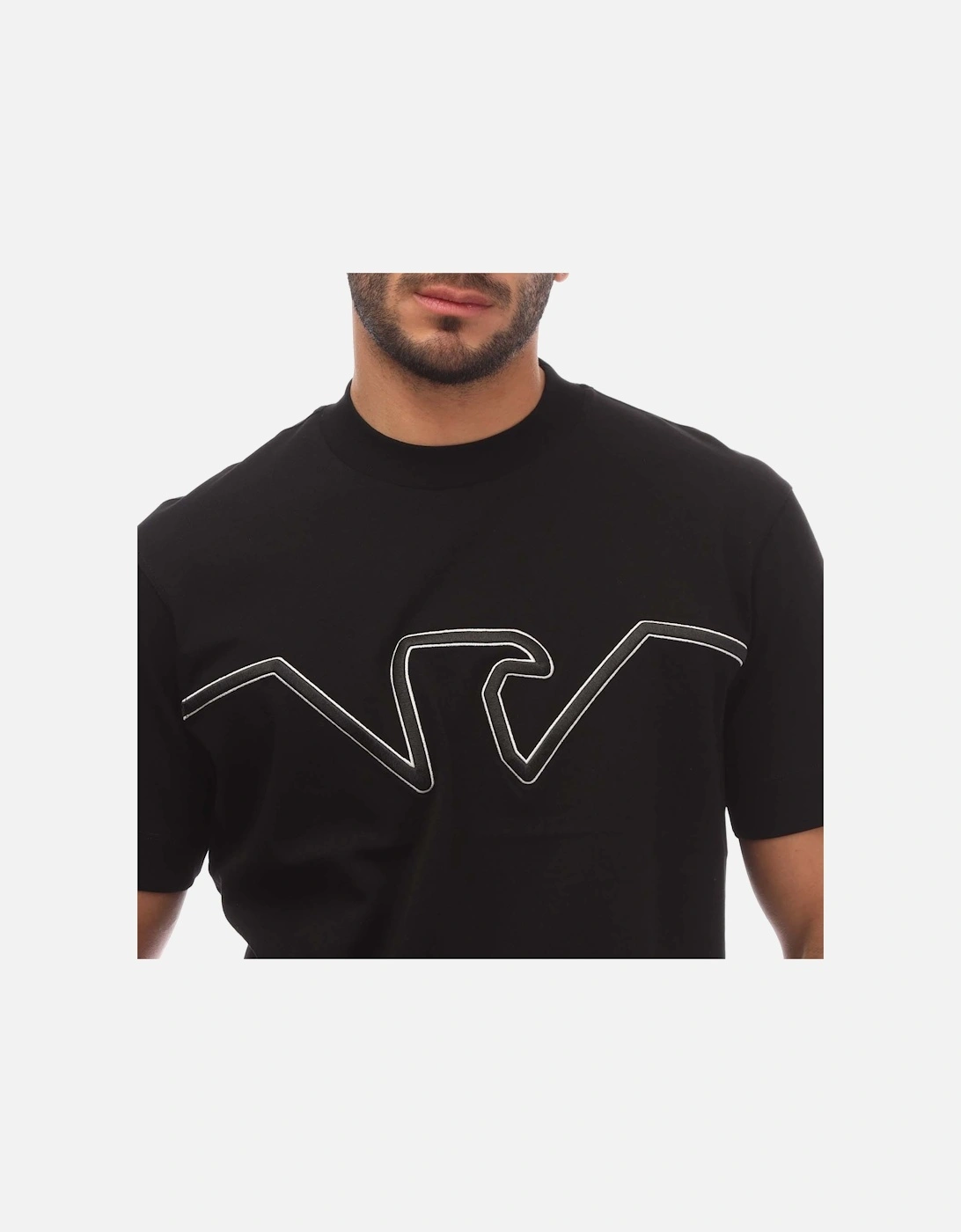 Raised Logo Embroidered T-Shirt