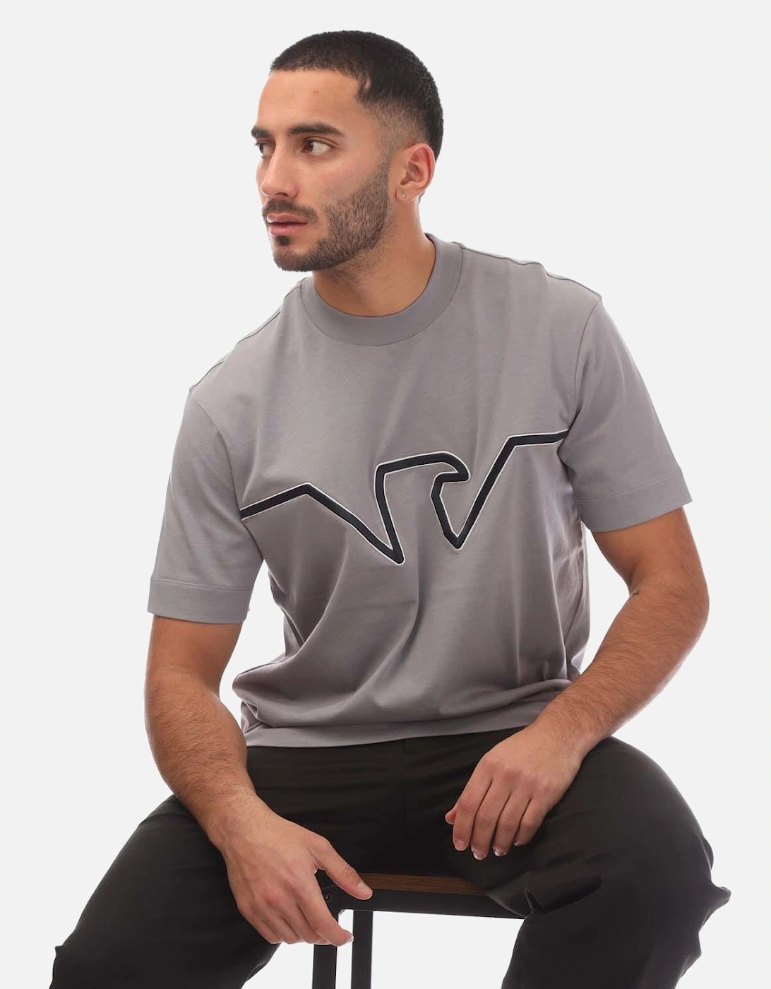 Raised Logo Embroidered T-Shirt