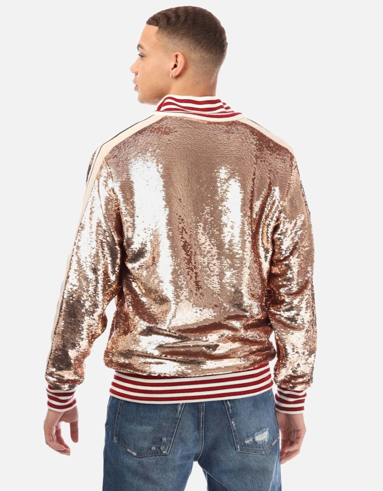 Glittered Sequins Track Top