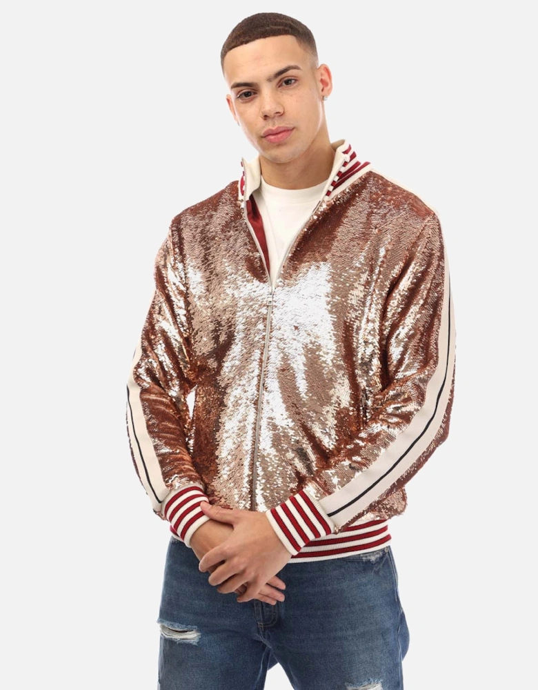 Glittered Sequins Track Top