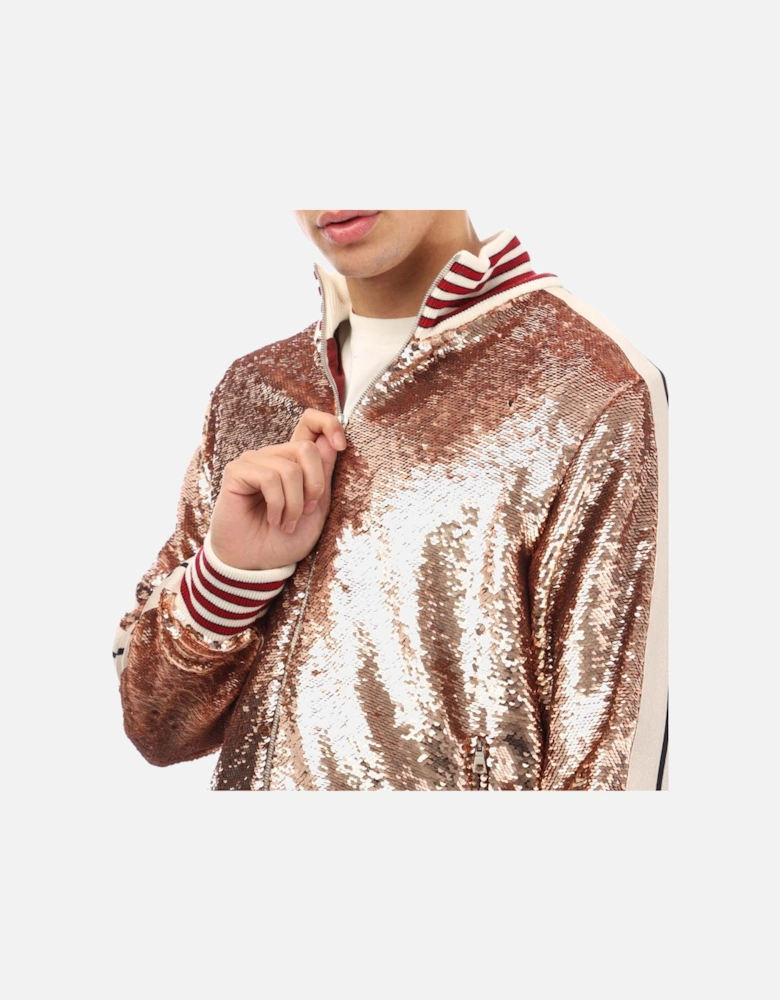 Glittered Sequins Track Top