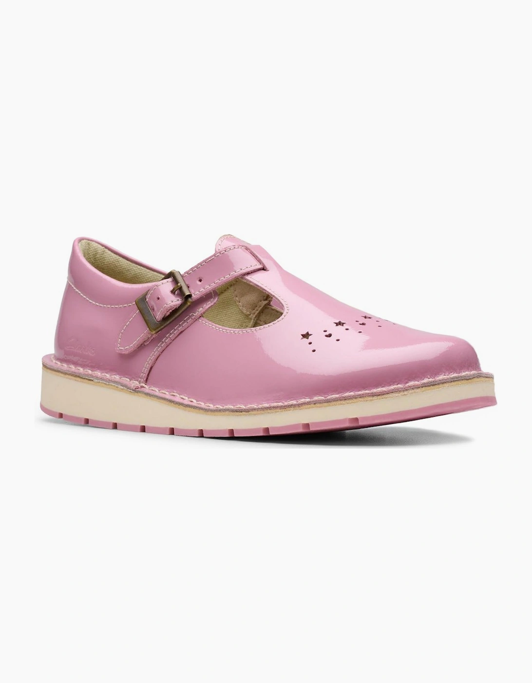 Clarks Girls Pink 'S Joyful Skip K Infant Shoes - Size: 8/G (Wide) Kids