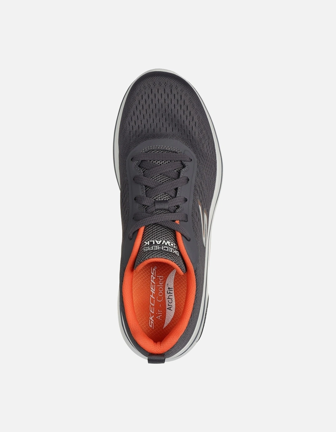 Skechers Mens Go Walk Arch Fit 2.0 Idyllic 216516-CCOR Charcoal/Orange Lace Up Shoe