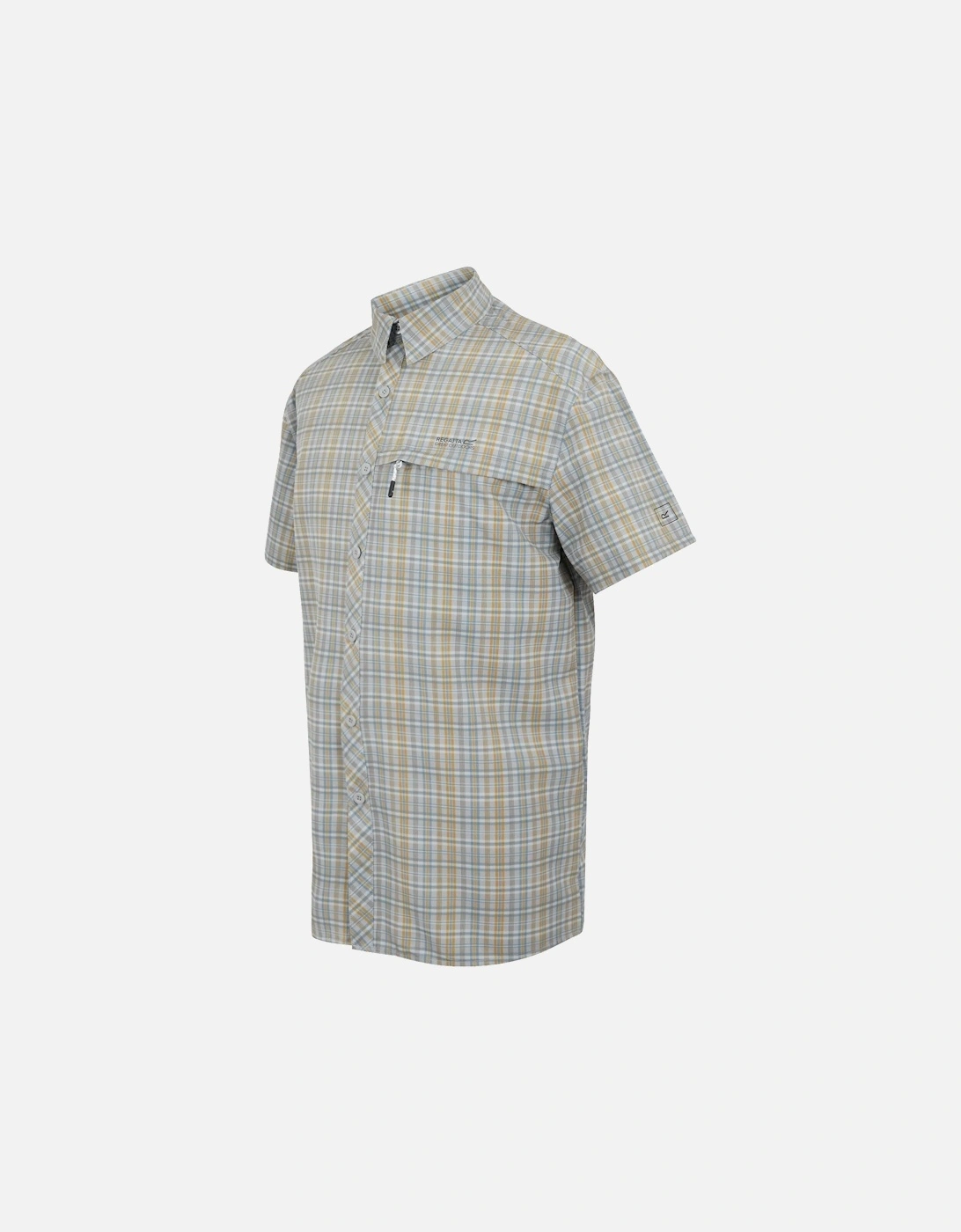 Mens Checked Packaway Travel Shirt