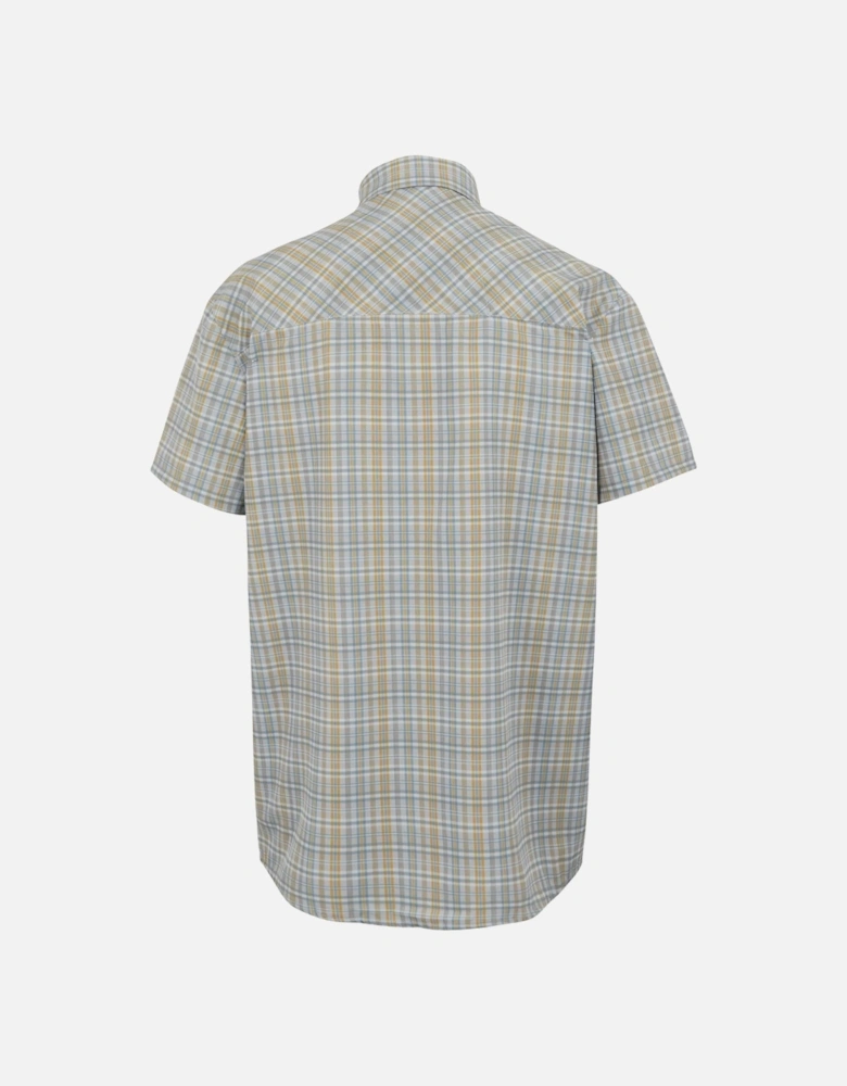 Mens Checked Packaway Travel Shirt