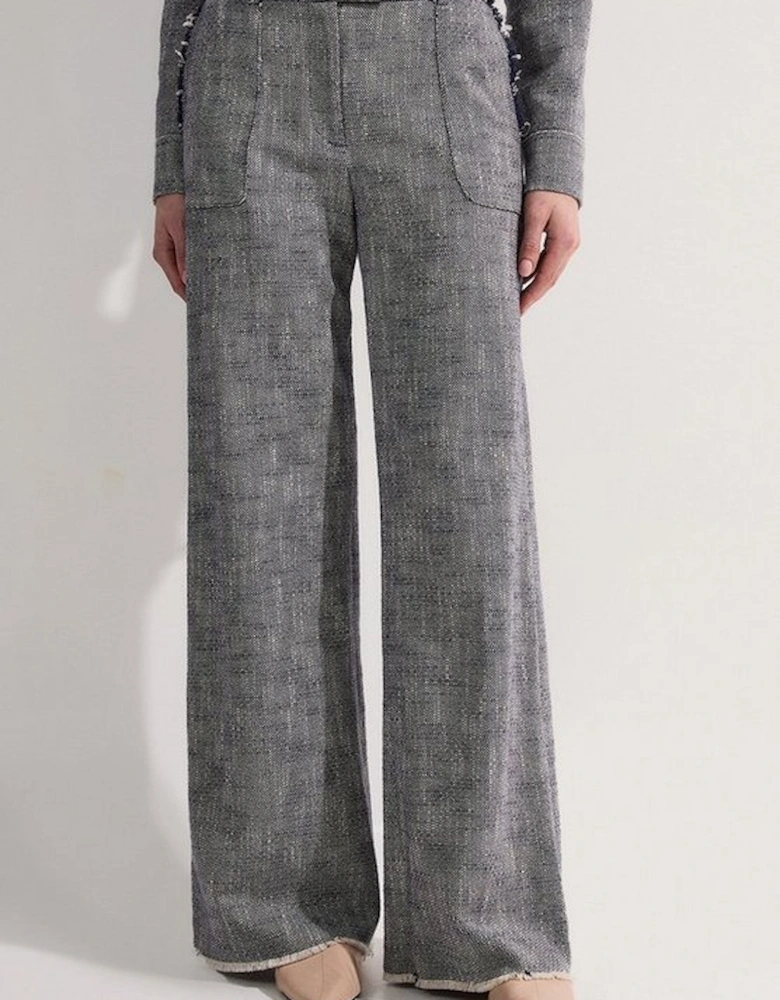 Tall Spring Tweed Tailored Straight Leg Trousers