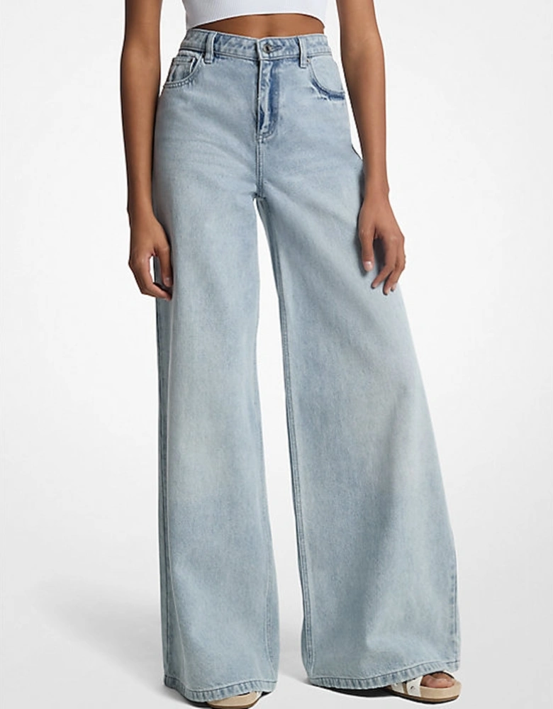 Denim Wide-Leg Jeans