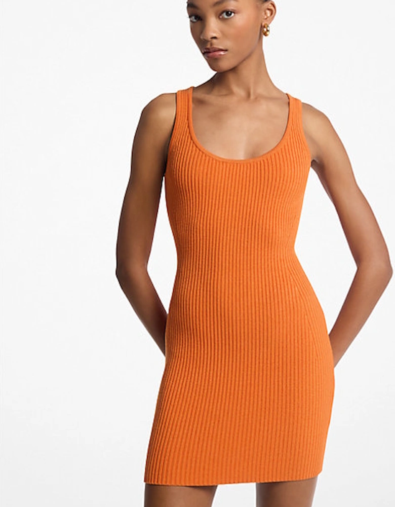 Ribbed Stretch Viscose Tank Dress