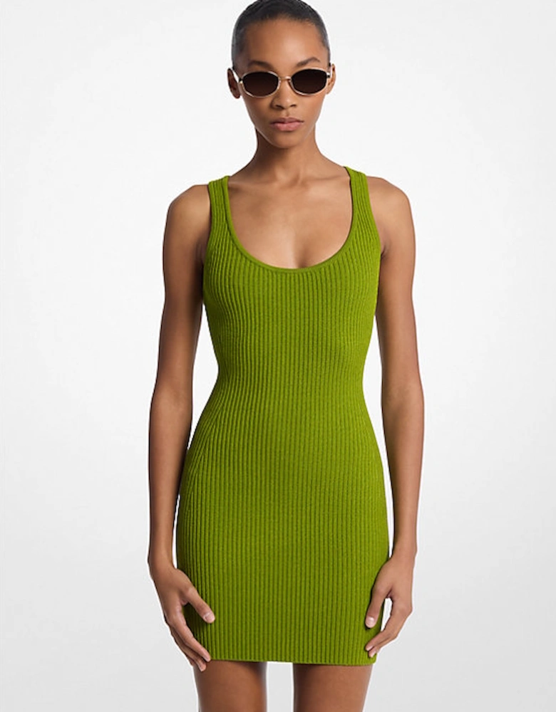 Ribbed Stretch Viscose Tank Dress