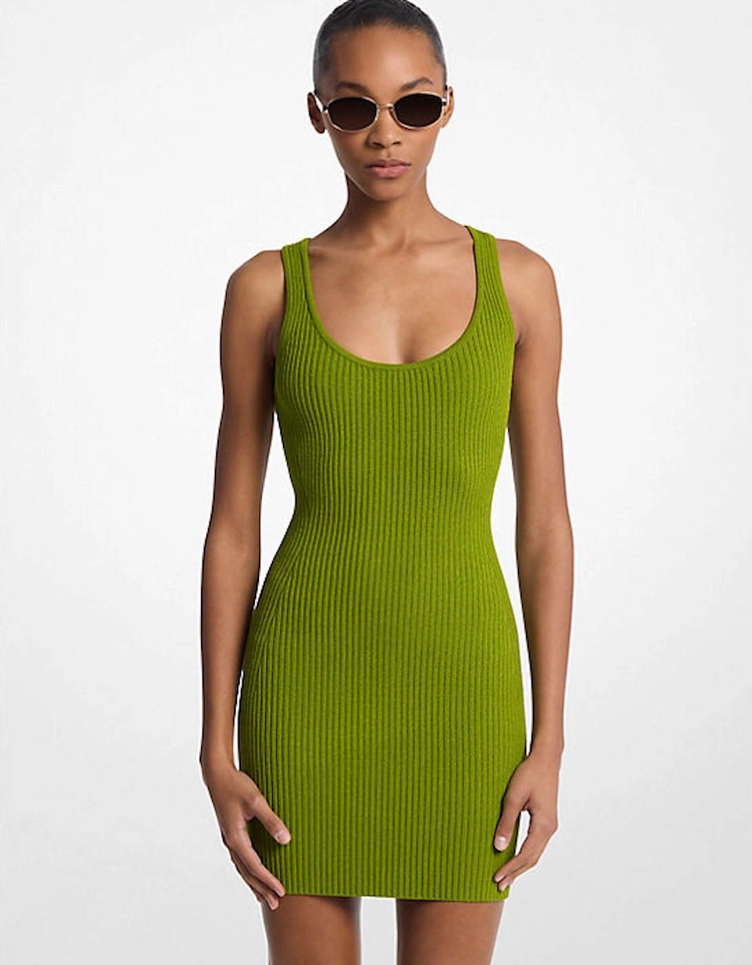 Ribbed Stretch Viscose Tank Dress, 2 of 1