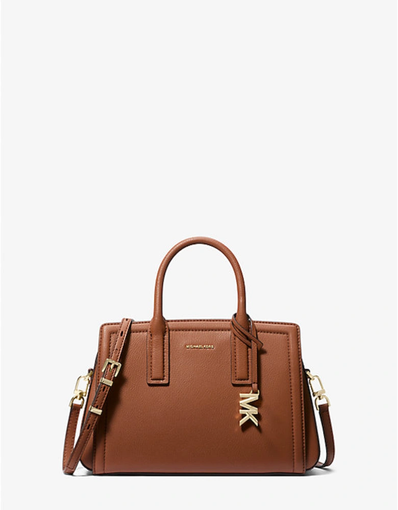 Laila Small Pebbled Leather Satchel