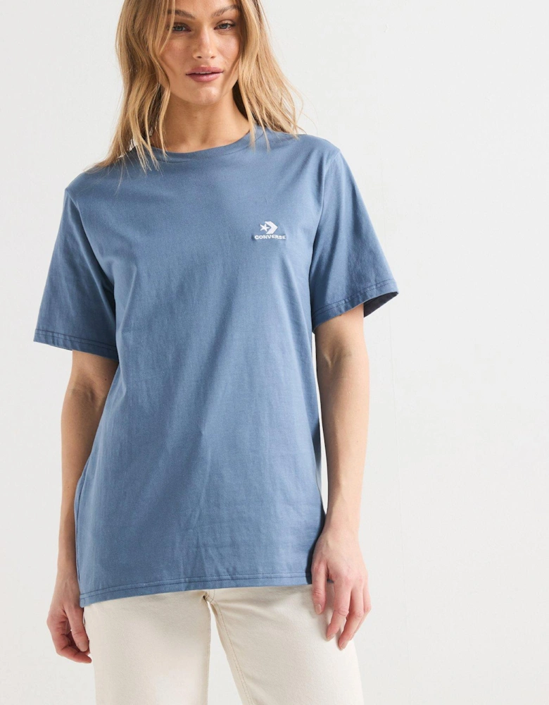 Womens Star Chev Tee - Blue