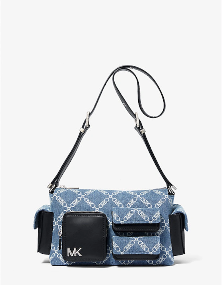 Dakota Medium Empire Diamond Jacquard and Leather Shoulder Bag