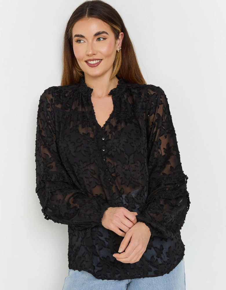 Tall Floral Jacquard Blouse