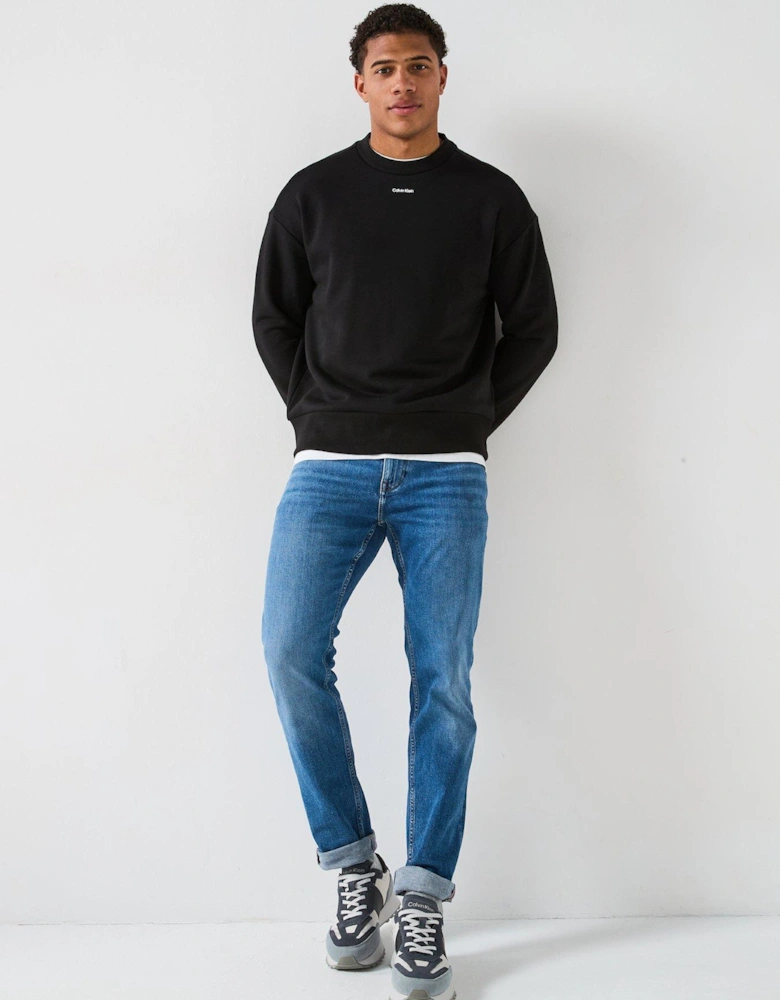 Nano Logo Modal Crew Sweatshirt - Black