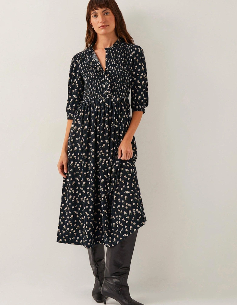 Orielle Print Jersey Dress - Black