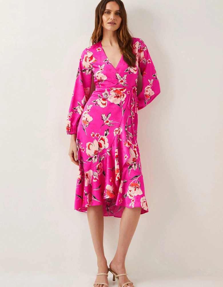 Meridith Wrap Dress - Pink