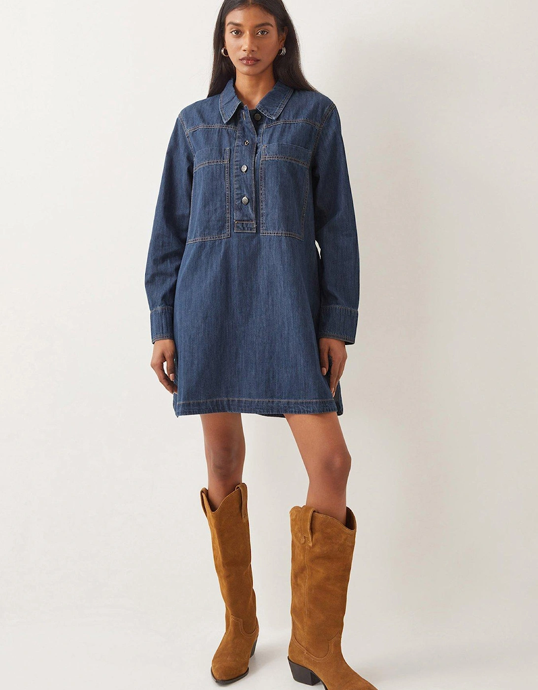 Nara Tunic Dress - Blue, 2 of 1